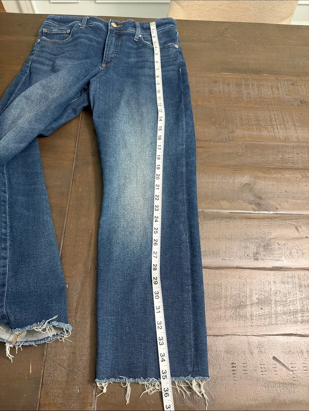 Express Dark Blue High-Rise Cropped Straight Jeans